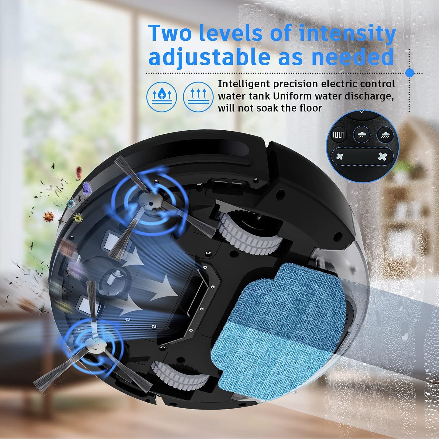 Robot Vaccum and Mop Combo, 2 in 1 Vacuum Cleaning Robot